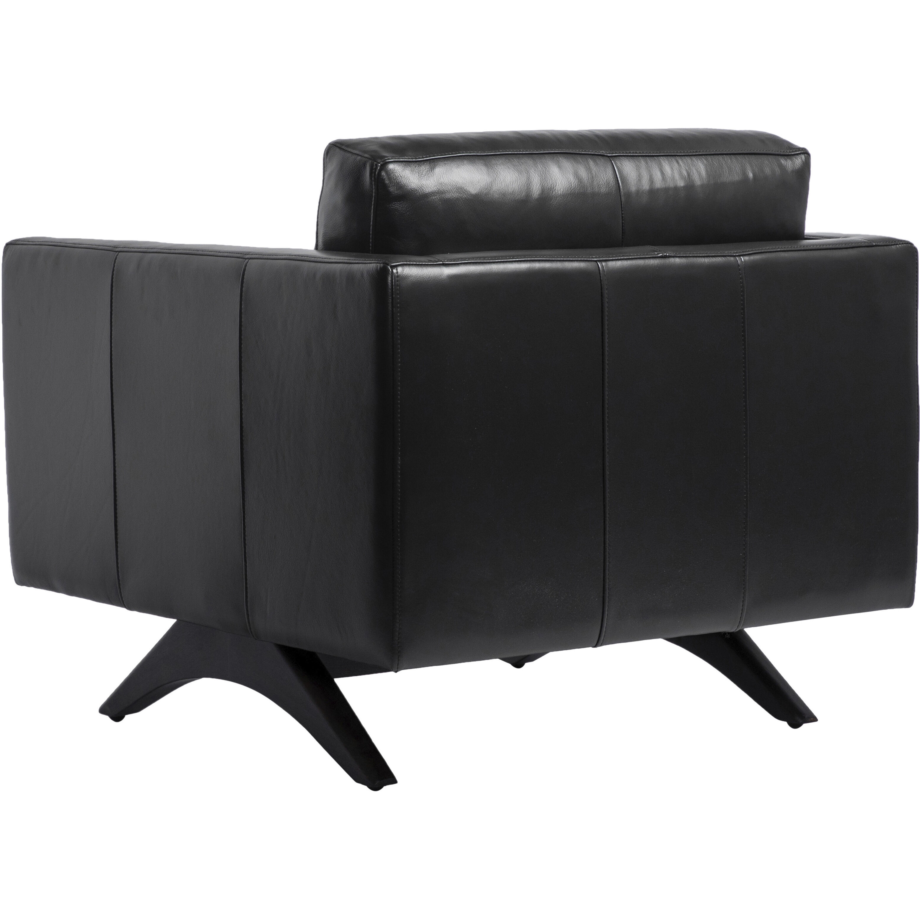Rogers Cortina Black Leather Armchair